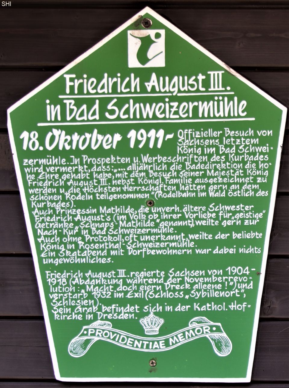 Friedrich August III. in Bad Schweizermühle