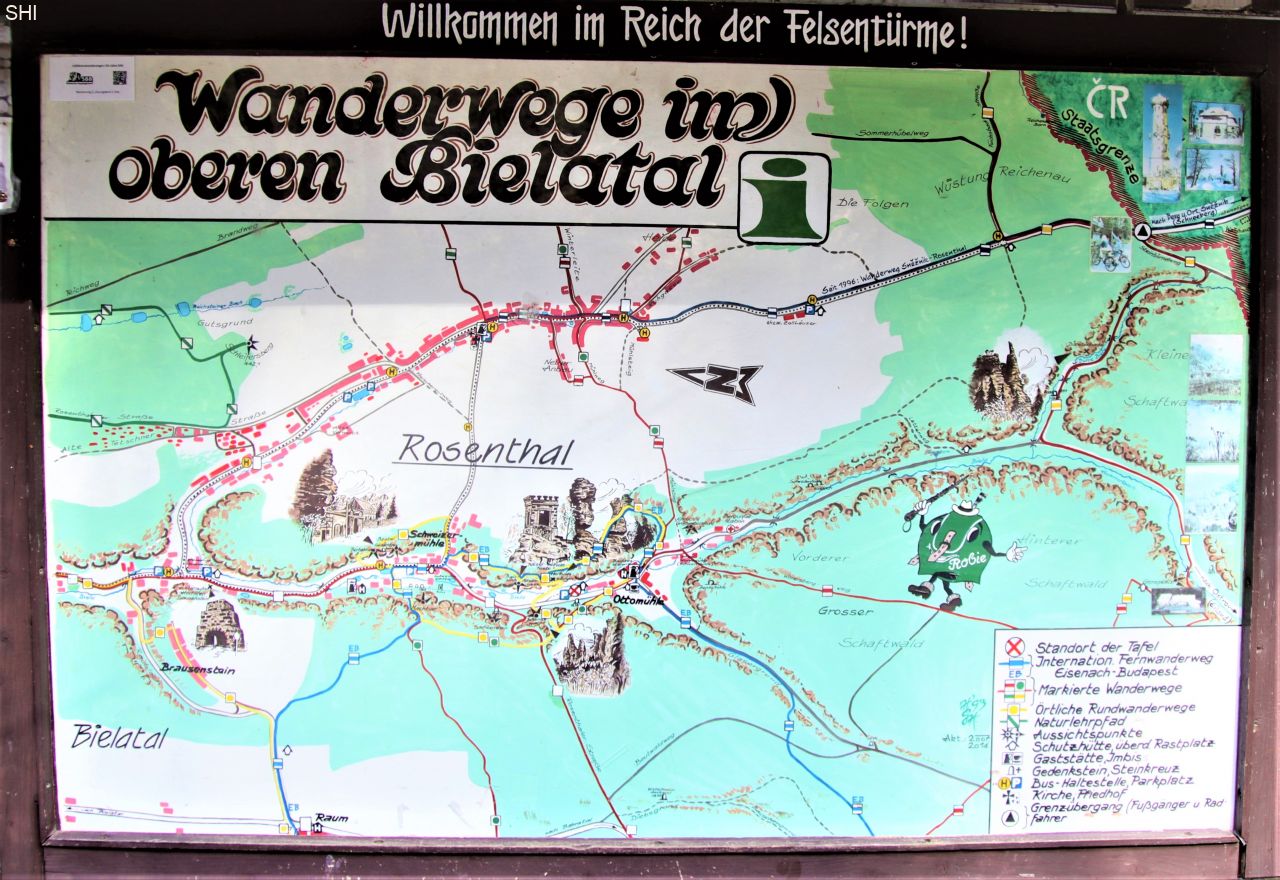 Wanderwege im oberen Bielatal